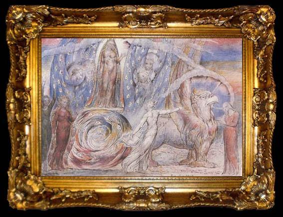 framed  Blake, William Beatrice addressing Dante from her Wagon (mk08), ta009-2